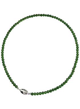 新中式不掉色元宝扣碧玉色绿玛瑙绿玉髓项链锁骨链显白高级感配饰