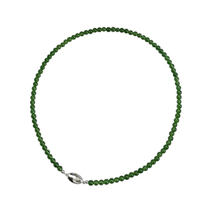 新中式不掉色元宝扣碧玉色绿玛瑙绿玉髓项链锁骨链显白高级感配饰