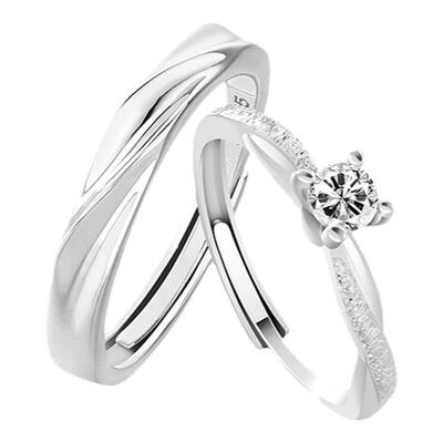 VIVIWELL莫比乌斯s925银情侣戒指