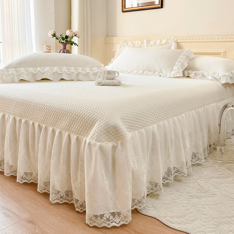 A类夏季冰丝凉席凉感公主风PE蜂窝凉感席三件套 蕾丝花边床单床裙,床上用品,冰丝席,淘宝优惠券,粉丝福利购,淘宝优惠卷