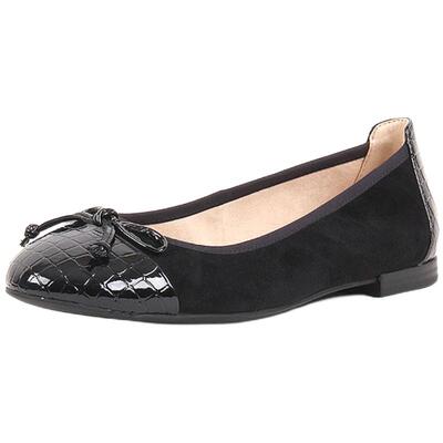 德国Caprice女鞋蝴蝶结平底单鞋
