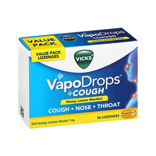 澳洲Vicks息可舒止咳通鼻润喉糖含片缓解感冒鼻塞咳嗽喉咙痛36粒