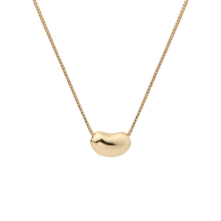 金色相思豆情侣项链女新款高级卫衣链小众设计感小豆子锁骨链配饰