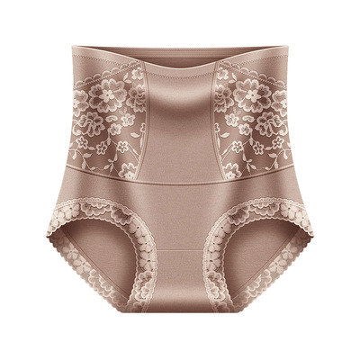 内裤女纯棉收腹高腰蕾丝