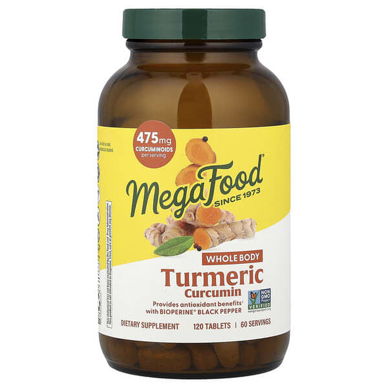 MegaFood有机姜黄素片特强型内服保健肝脏熬夜加班应酬饮食不规律