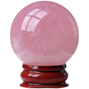 天然水晶圆球白水晶球紫晶球黑曜石粉晶球家居玄关桌面装饰品摆件