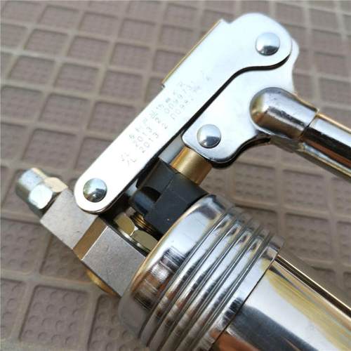 不锈钢耐用黄油枪手动拉杆式高压自吸桶装油打黄油挖掘机械润滑用