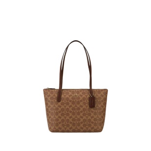 COACH/蔻驰奥莱女士经典标志老花FIONA 24号托特包单肩包休闲通勤