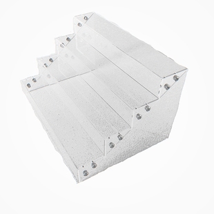 亚克力梯形展示架二次元玩偶盲盒摆台拉布布收纳展柜手办台阶架子