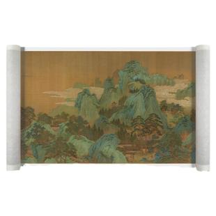 明 仇英 桃花源图 国画真迹青绿山水高清微喷复刻学习临摹手卷