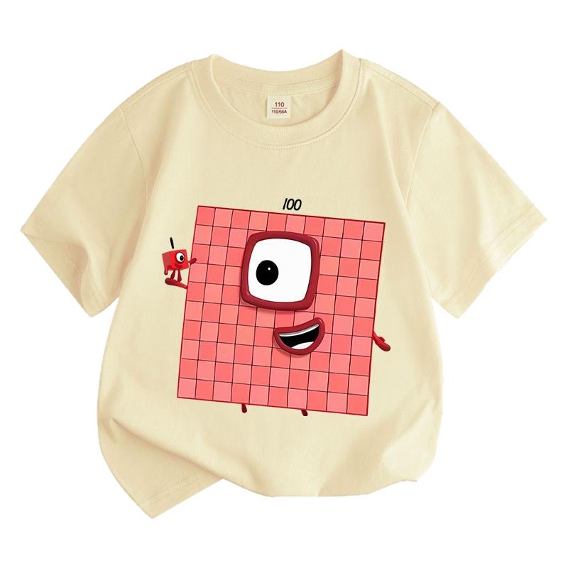 Numberblocks数字积木联名短袖T恤男女童动漫周边衣服儿童半袖夏