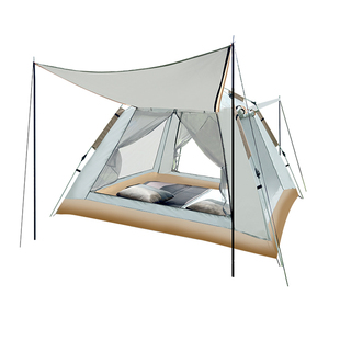 猎人部落户外帐篷折叠便携式野营外防晒过夜防雨加厚全套露营装备