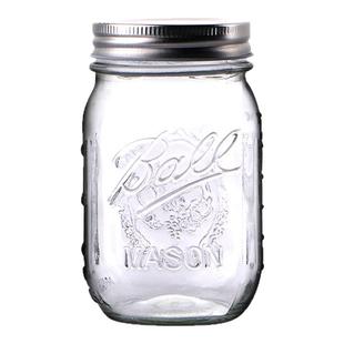 Ball Mason Jar美式梅森罐玻璃透明密封斗草烟草密封罐复古梅森杯