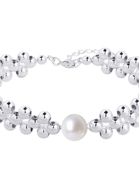 S925纯银天然淡水珍珠手链