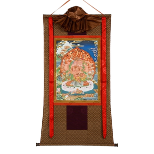 黄财神唐卡 莲花生大士 黑财神文殊菩萨家居客厅装饰挂画现货