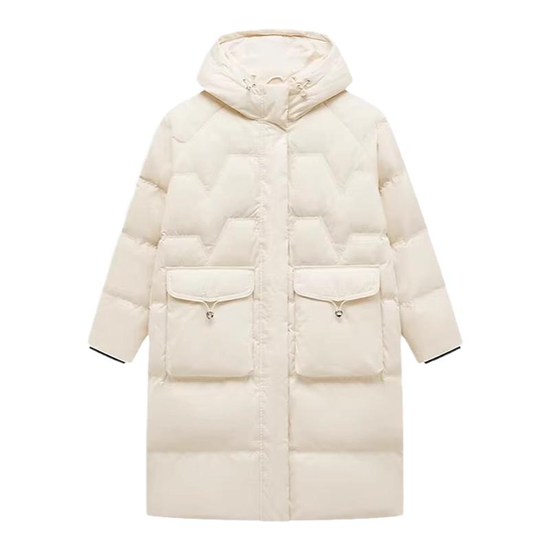 特步24冬新款连帽保暖羽绒服