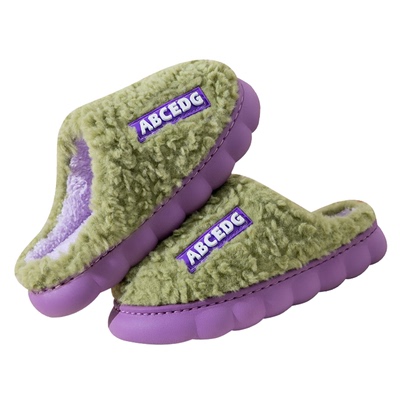 2025新款秋冬季棉拖鞋女士家居家用情侣室内外保暖厚底毛毛拖鞋男