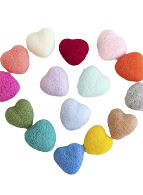 可爱羊毛毡钩针爱心萌物拍照DIY