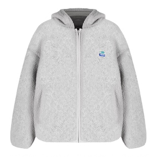 CHU楚妞[软粒]AMV同源摇粒绒连帽短外套2025冬季新款男女同款上衣