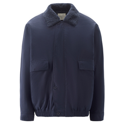 Giordano可卸毛领棉衣外套口袋