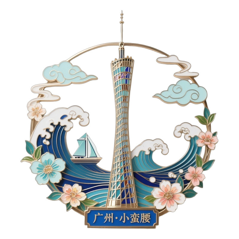 广州小蛮腰金属磁吸冰箱贴