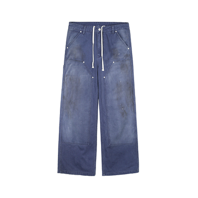 宽松廓形复古法工全棉工装长裤