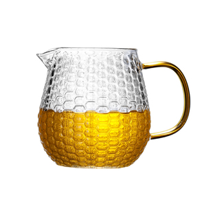 日式锤纹公道杯耐热加厚玻璃分茶器带茶漏过滤网功夫茶具配件套装