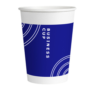 欣悦福蓝色商务一次性纸杯加厚加硬家用商用口杯茶水杯办公室杯子