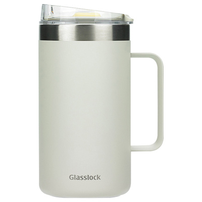 Glasslock304不锈钢带盖杯子保温保冷水杯多色系咖啡杯桌面马克杯