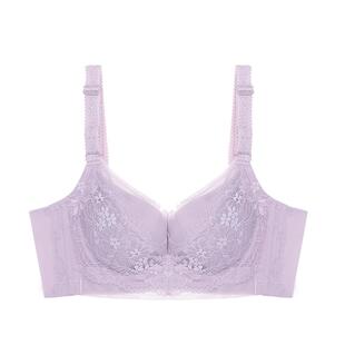 小胸显大强塑形四排扣聚拢侧收副乳矫正刺绣内衣女上托防下垂透气