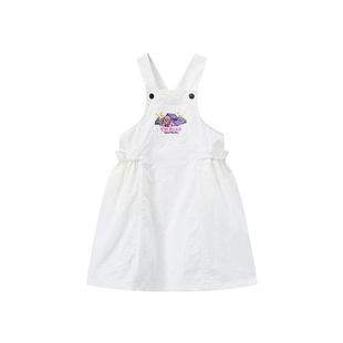 TeenieWeenie Kids小熊童装25年款新款女童优雅凉感A版工装背带裙