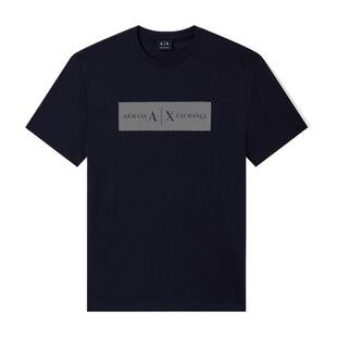 ARMANI EXCHANGE/阿玛尼26春夏新款男士圆领短袖正肩印花纯棉T恤