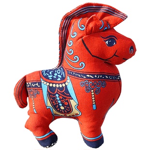 2026马年吉祥物挂件摆件布偶非遗手工布艺布络马新年礼物年会礼品