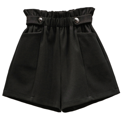 毛呢短裤女秋冬2025新款大码胖