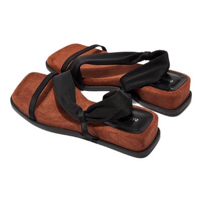 王炸款~凉拖鞋女2025新款厚底休闲沙滩凉鞋懒人时尚逛街一字女拖