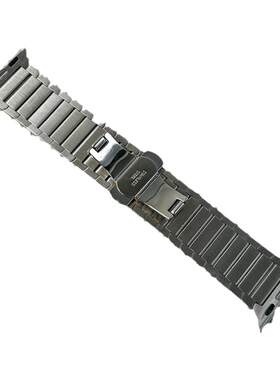 适用iwatch蝴蝶扣链式金属表带