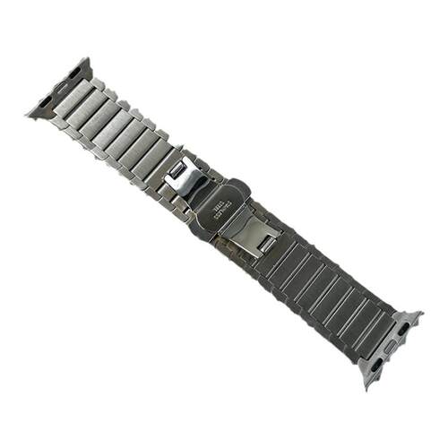 适用applewatch9一株链式蝴蝶扣金属表带苹果手表S11不锈钢iwatch10/8/7/6/5/4/SE/Ultra2套装女气质星光表带