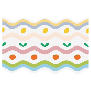 缤纷果浪ins风毛毡墙贴儿童房墙面装饰布置免打孔遮丑护墙板墙围