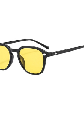 海边度假墨镜黄色韩版潮可配个性