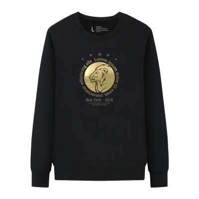 男士卫衣春秋款潮流狮子印花外套