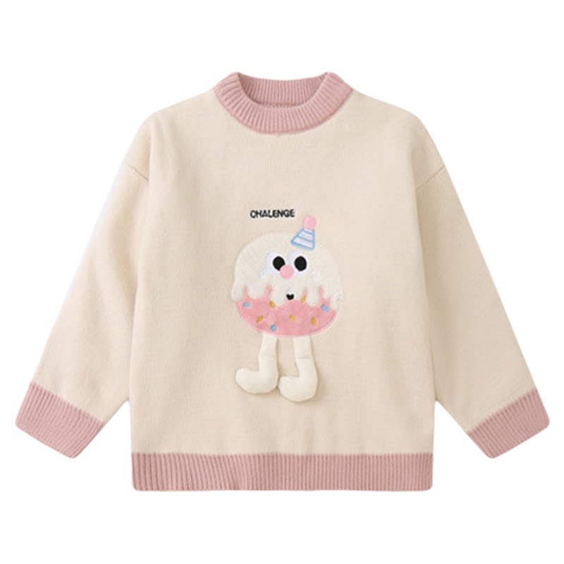 加绒加厚卡通保暖毛衣冬季新品