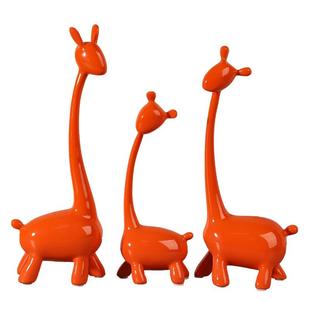 一家四口创意小鹿摆件客厅电视柜家居三口之家玄关酒柜装饰品礼物