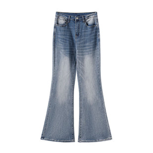 【超模裤】星期六摩登复古微喇牛仔裤女2026春季新款显瘦休闲裤子