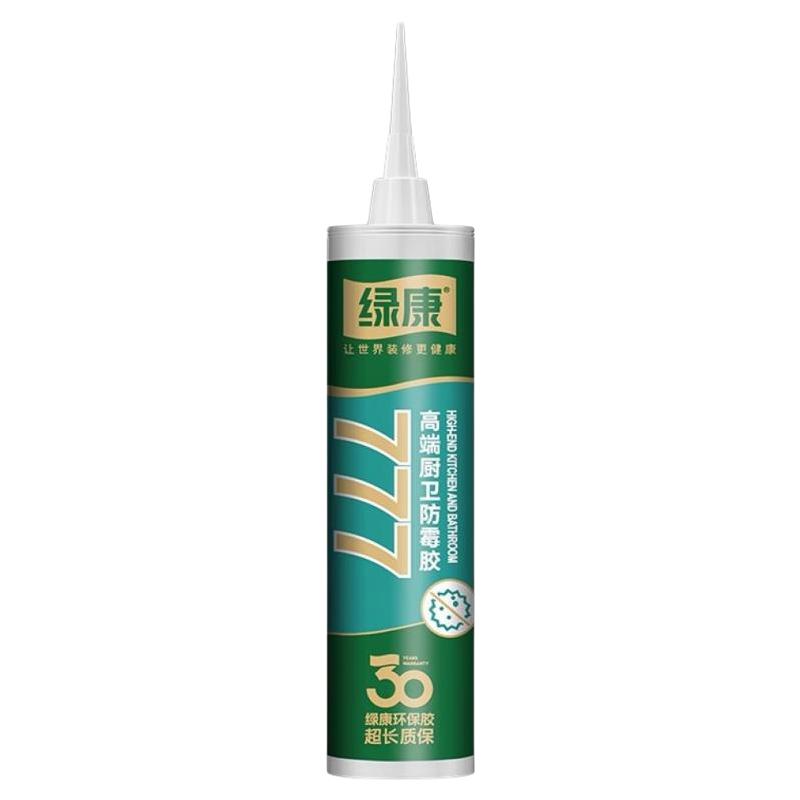 绿康777玻璃胶防水防霉厨卫专用透明美容马桶密封硅酮耐候结构胶