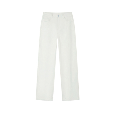 加绒加厚白色牛仔裤女