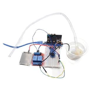 microbit主板自动浇水懒人浇花套件水泵灌溉土壤湿度检测图形编程