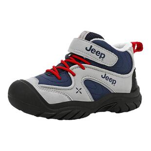 jeep男童二棉鞋加绒儿童运动鞋冬季新款防水男孩运动户外登山鞋潮