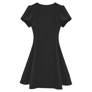 微胖巨好看收腰连衣裙女特别漂亮掐腰a字裙子高级赫本风2026新款