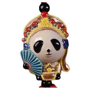 雨彤台湾交趾陶创意汽车摆件手绘关公车载内饰摆设伴手礼挂件车饰