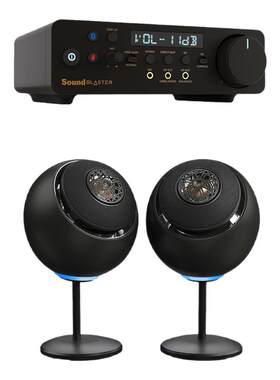 创新科技 发烧级声卡x5+同轴音箱pebble nova万元级音效喇叭家用